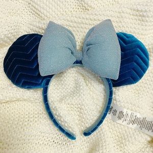 Disney Blue Velvet Ear Headband